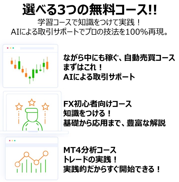 FX道場選べる3つの無料コース