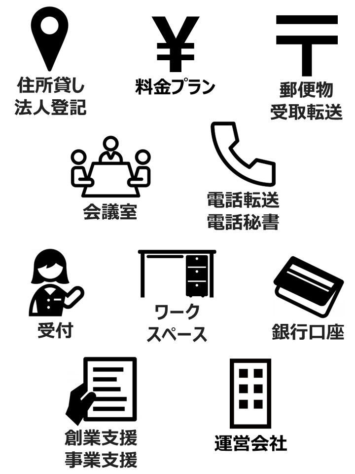 バーチャルオフィスチェックポイントイメージ