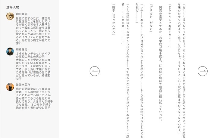 Caitaビューワページサンプル