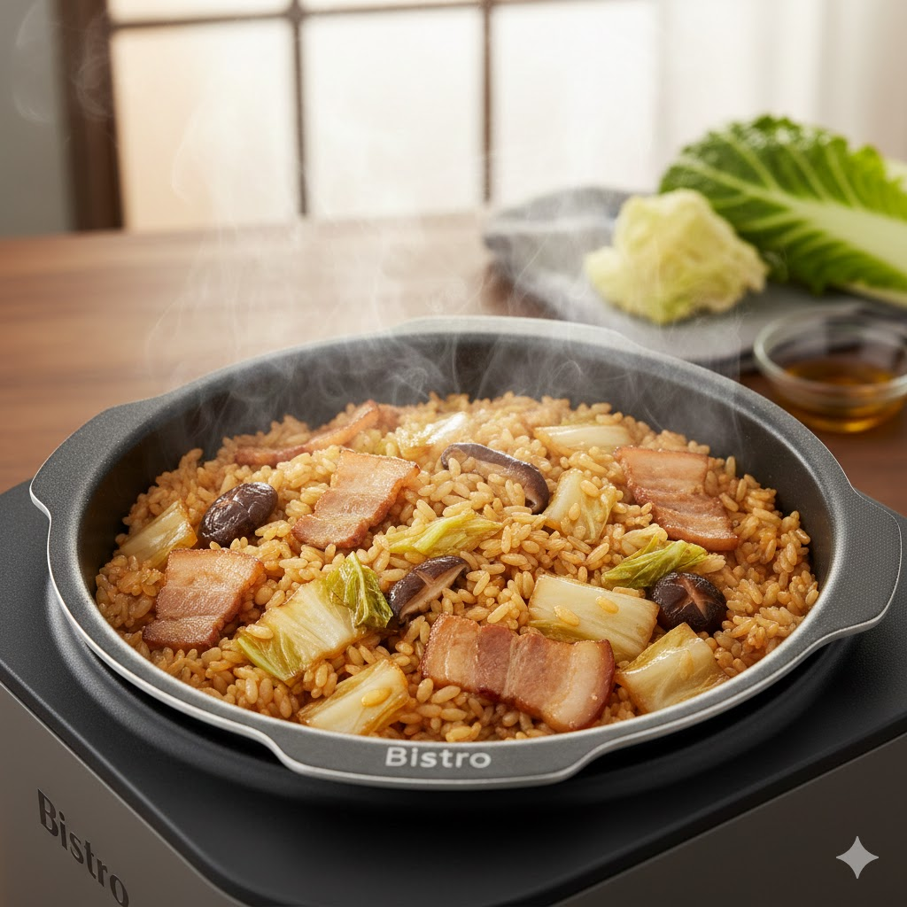 旨みの相乗効果!白菜と豚バラのトロ甘中華炊き込みご飯