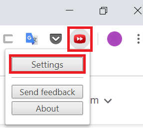VideoSpeedController、Settings