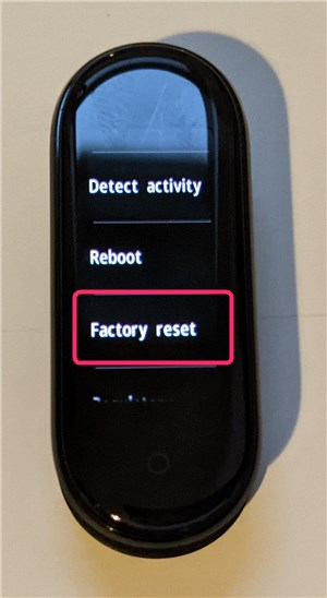 Mi Band 5、Factory Reset