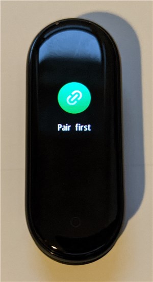 Mi Band 5、ペアリング待機状態