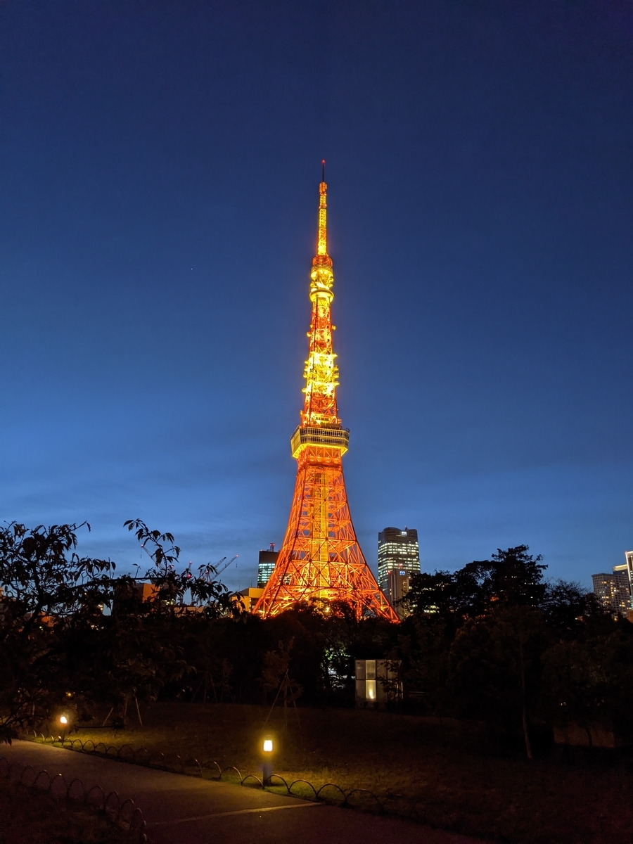 東京タワー、夜の写真