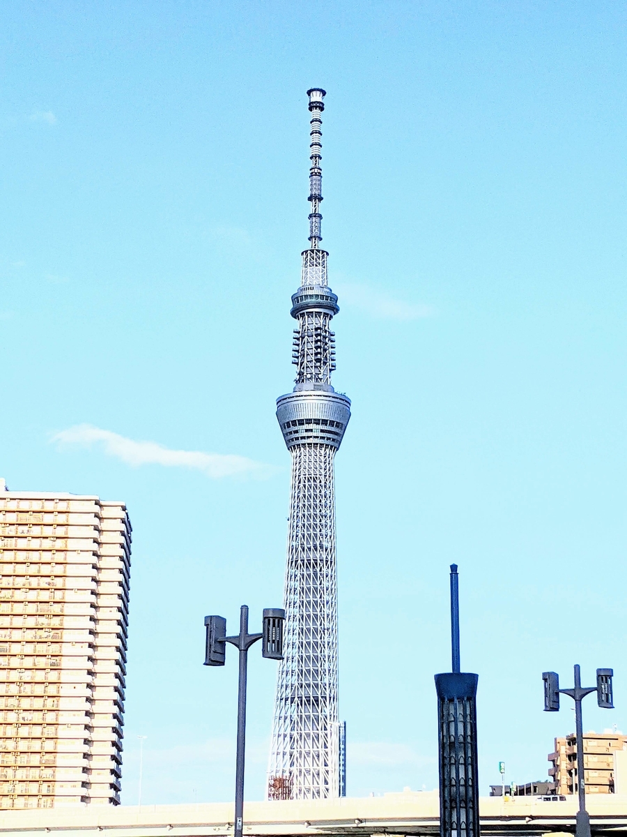 昼の東京スカイツリー、晴れの日