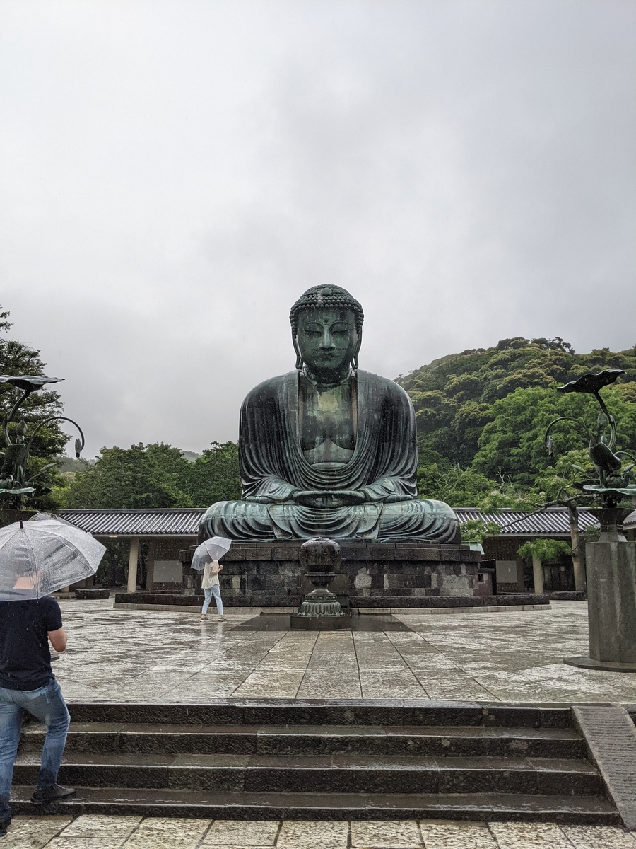 鎌倉の大仏、雨の日