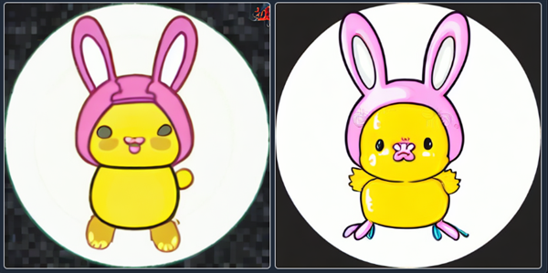 Stable Diffusion、ラフ画、呪文なし1