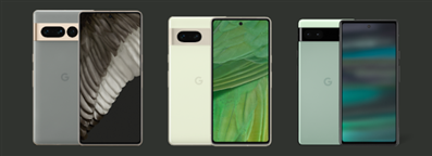 Pixel 7 Pro、Pixel 7、Pixel 6a、イメージ