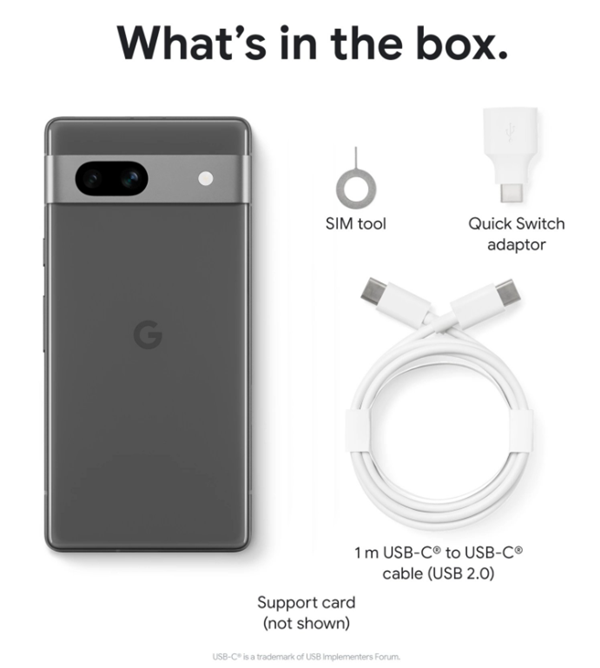 Pixel 7a、同梱されるもの