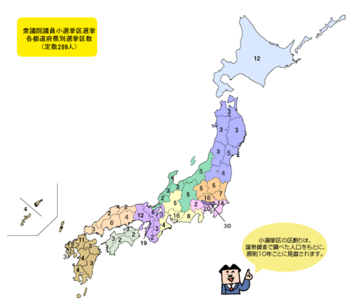 小選挙区_第51回衆議院議員総選挙_議席数