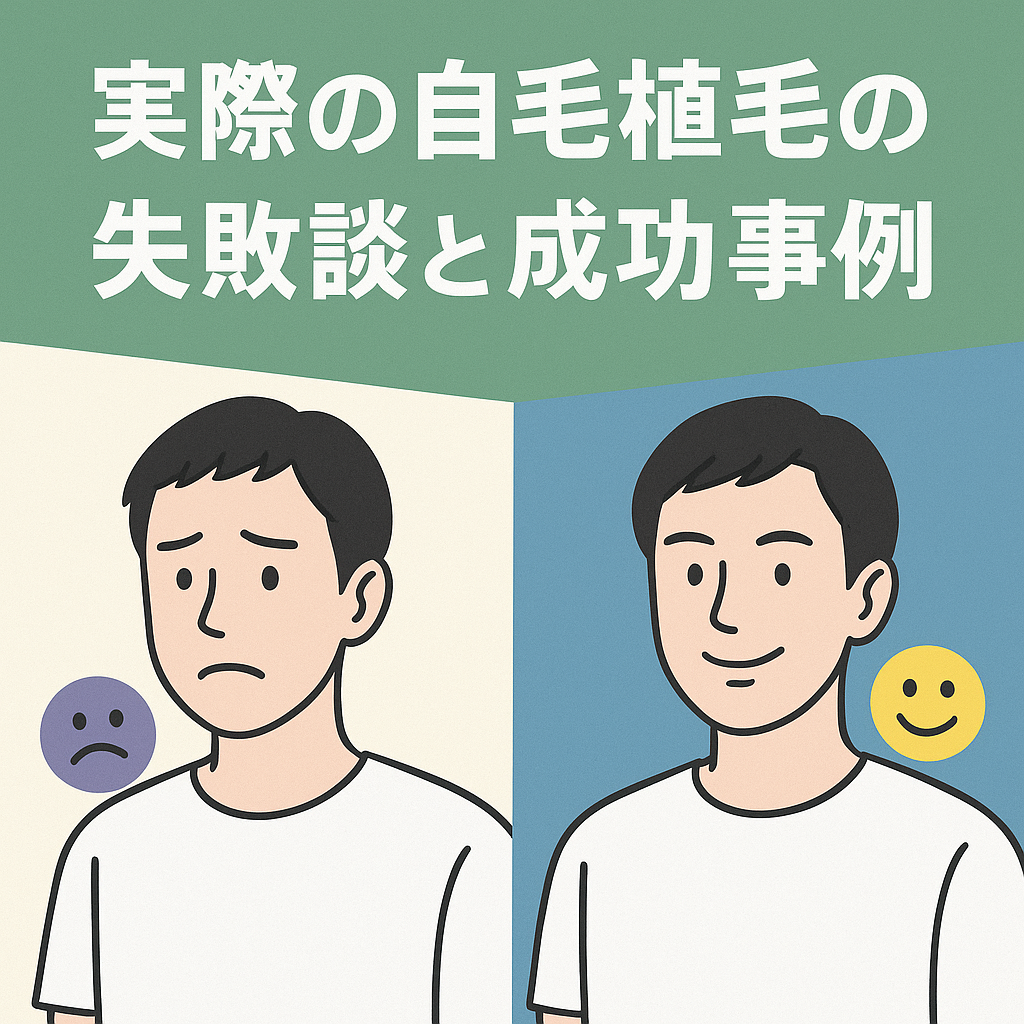 実際の自毛植毛の失敗談と成功事例