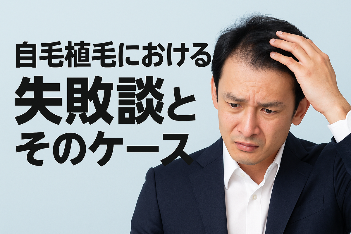自毛植毛における失敗談とそのケース