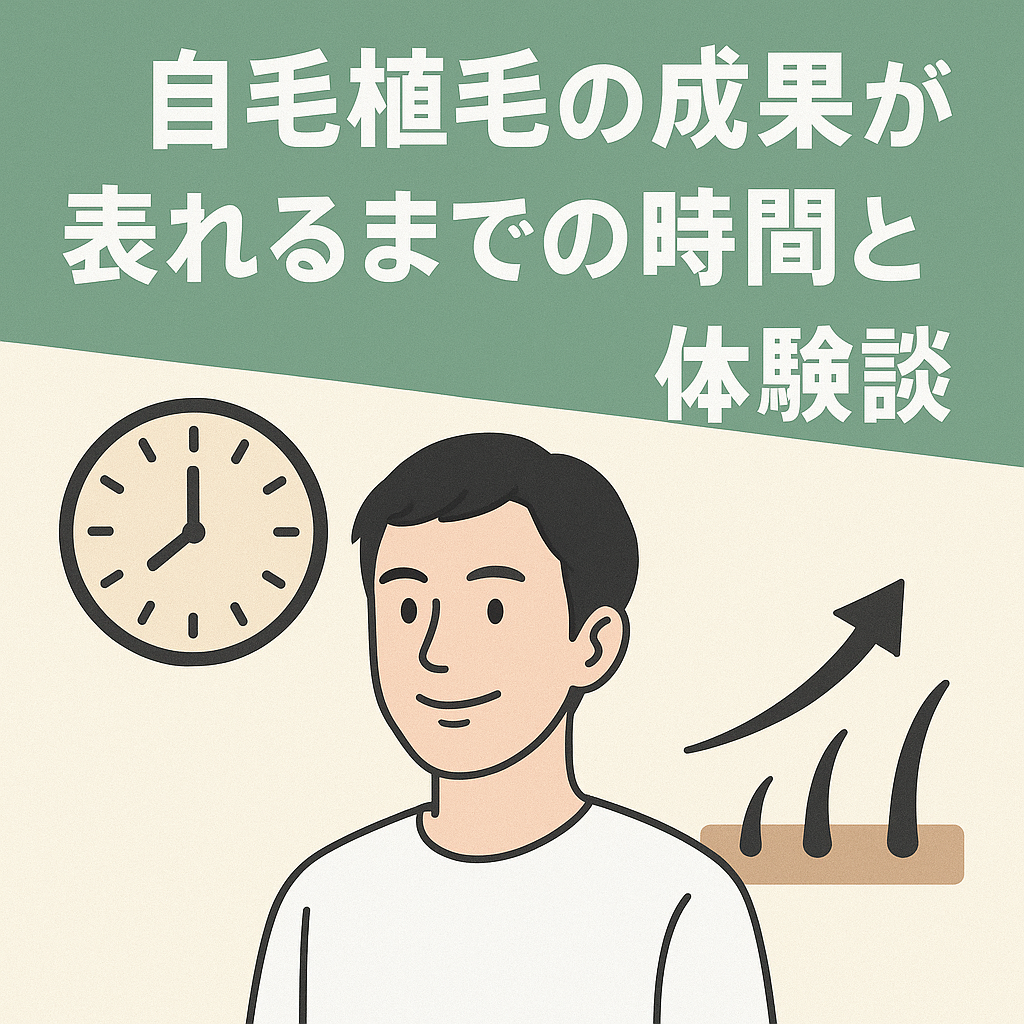 自毛植毛の成果が表れるまでの時間と体験談