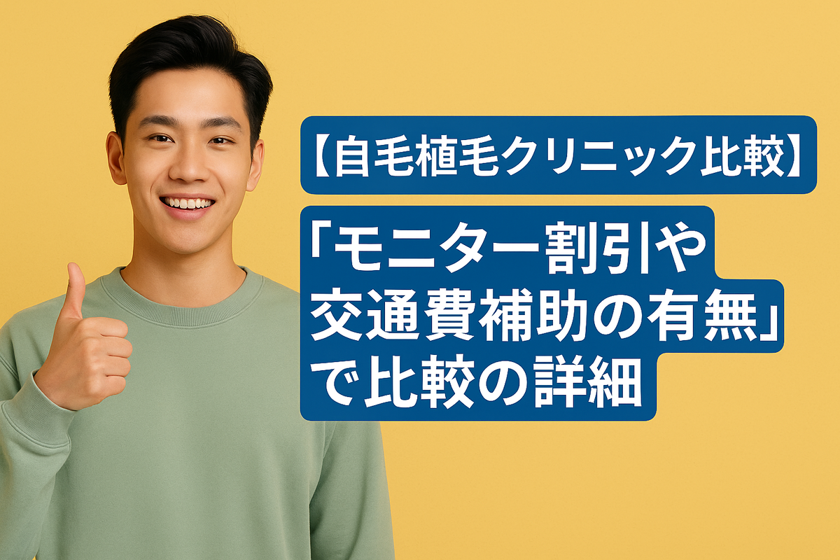 「カミノクリニック」と「アスク井上クリニック」を「モニター割引や交通費補助の有無」で比較の詳細