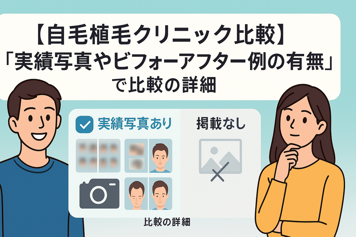 「カミノクリニック」と「アスク井上クリニック」を「実績写真やビフォーアフター例の有無」で比較の詳細