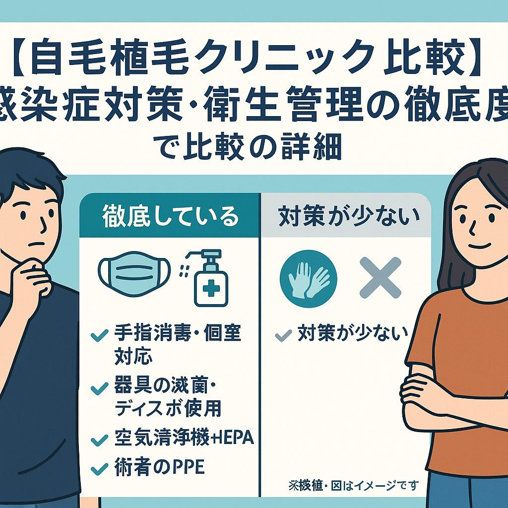 「カミノクリニック」と「アスク井上クリニック」を「感染症対策・衛生管理の徹底度」で比較の詳細