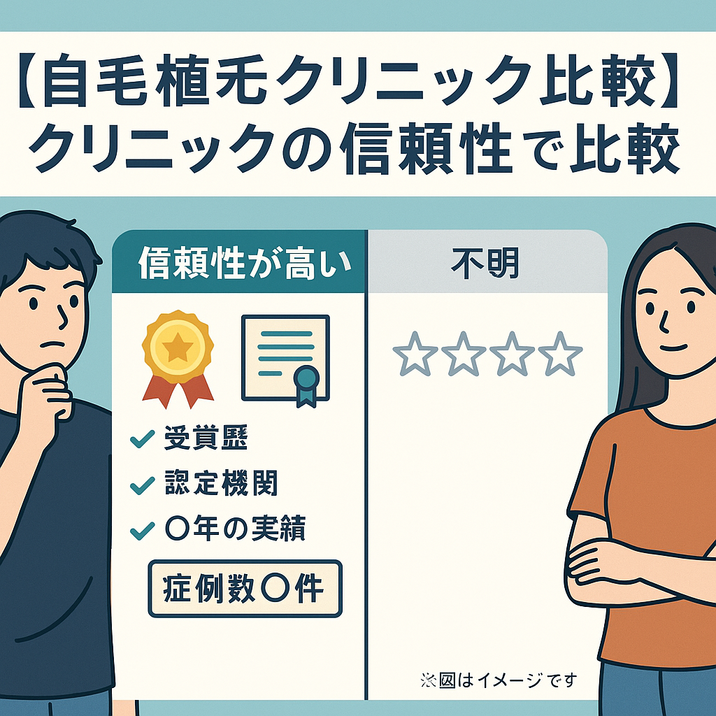 「カミノクリニック」と「アスク井上クリニック」を「クリニックの信頼性」で比較の詳細