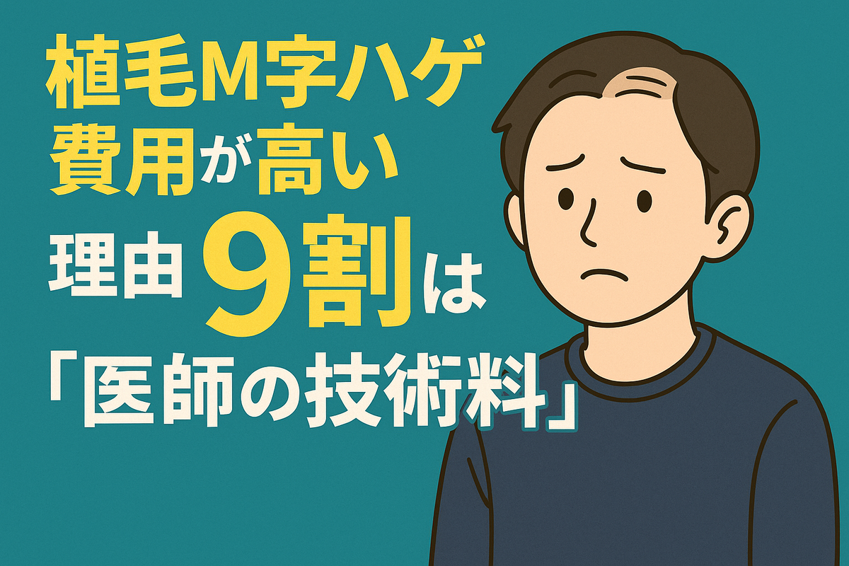 【費用の真実】宮崎での植毛m字ハゲ費用が高い理由｜9割は「医師の技術料」です