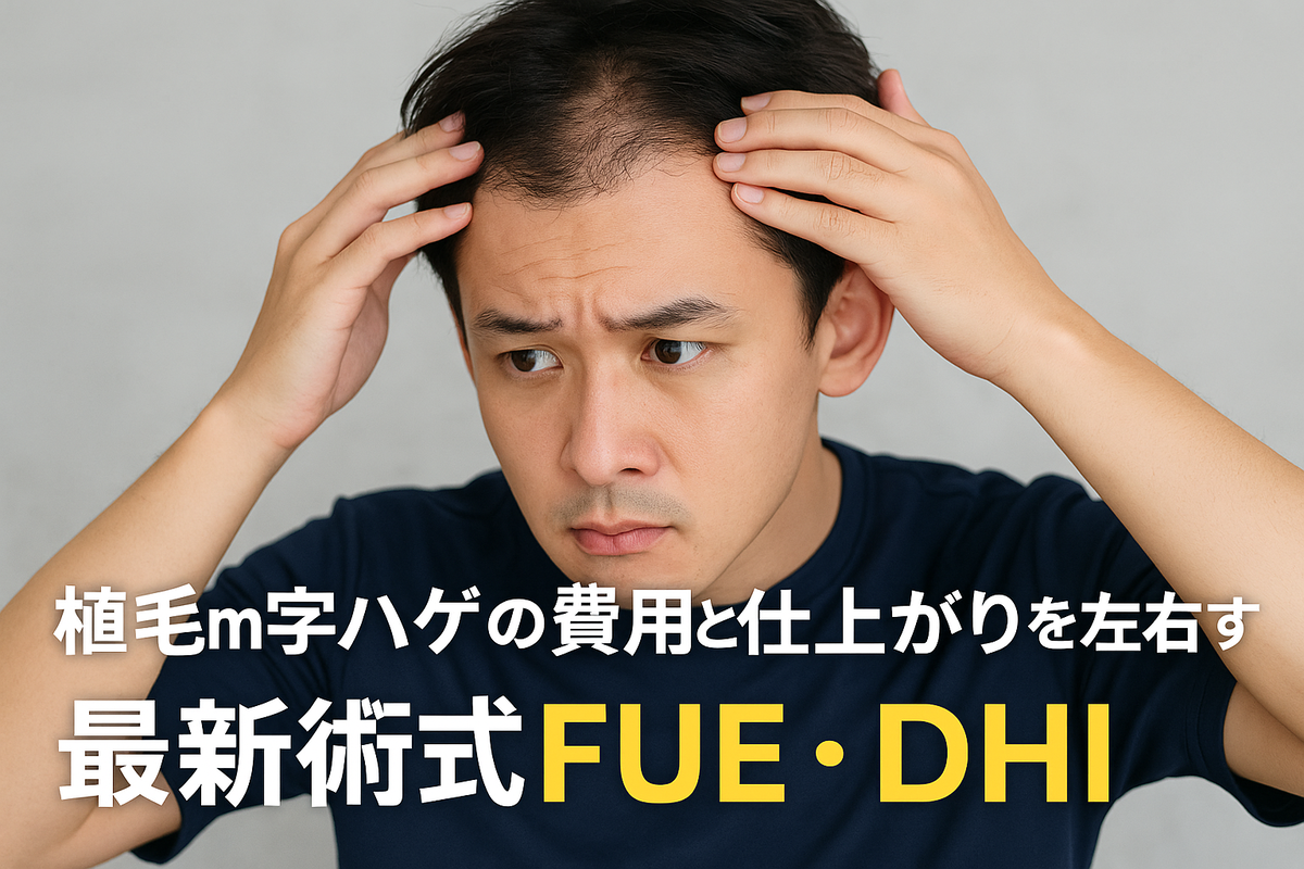 植毛m字ハゲの費用と仕上がりを左右する最新術式FUE・DHI