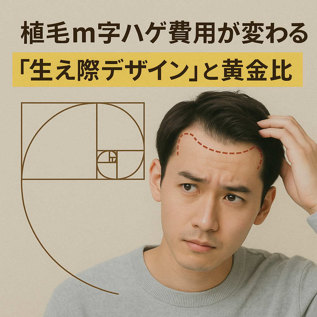 植毛m字ハゲ費用が変わる「生え際デザイン」と黄金比の考え方
