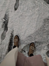 帰り道に雪を見てテンションあがりました(※雪が降らない地方出身)
