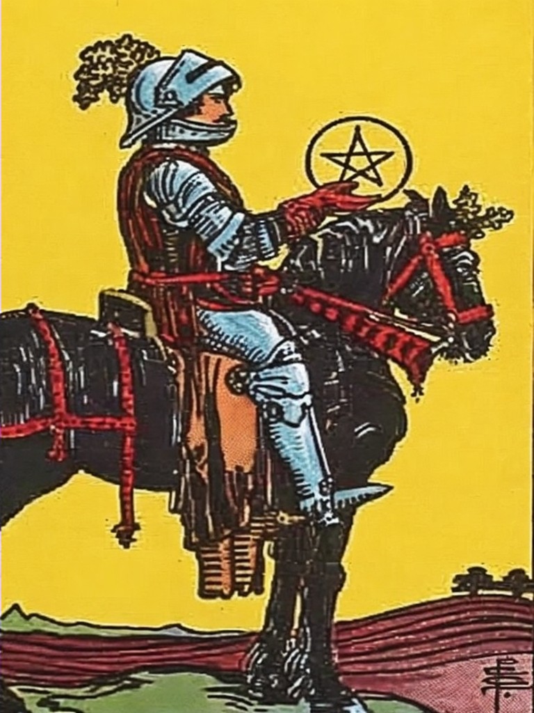 タロットカード】『ペンタクルのナイト』の意味とは？ メッセージやアドバイスを紹介！ - マドモアゼルGPTのAIタロット占い