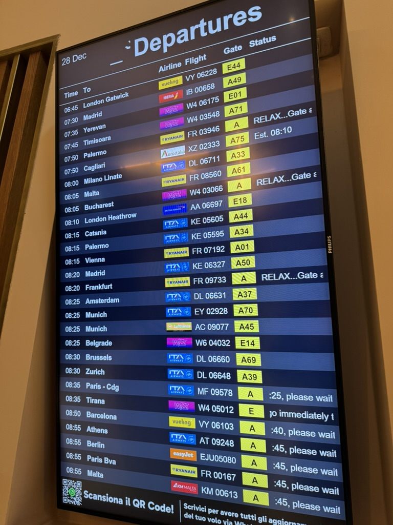 【フィウミチーノ空港T1プライオリティパス体験談】⑧フィウミチーノ空港T1のおすすめのプライオリティパスラウンジの利用方法は？