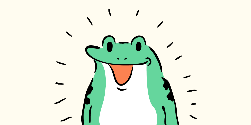 ワクワクするかえる