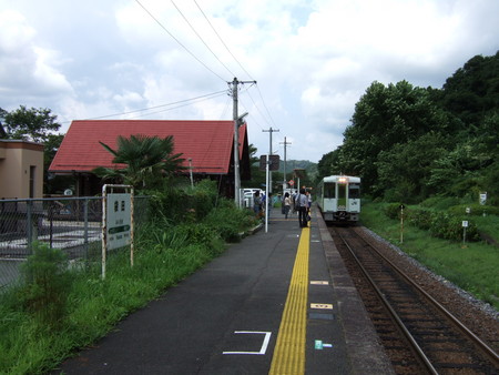 袋田駅到着のキハ110系