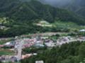 山寺から山寺駅を俯瞰