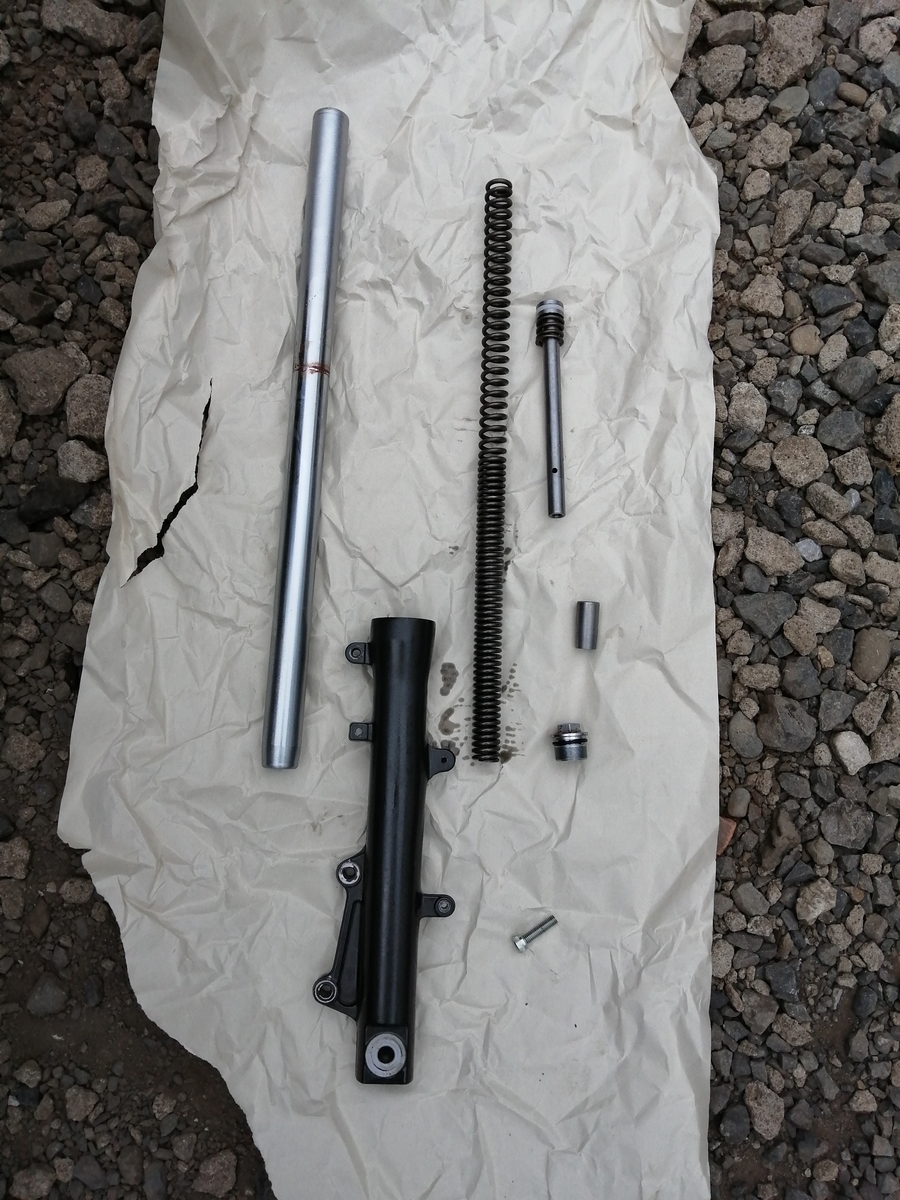 スズキGSR250純正フロントフォークGJ55Dφ37mm分解清掃済み曲がり無し