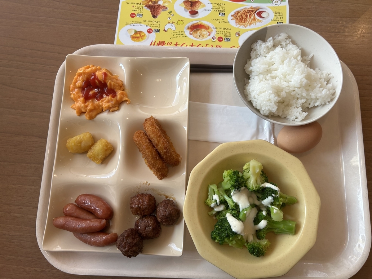 ココスの朝食バイキングメニュー