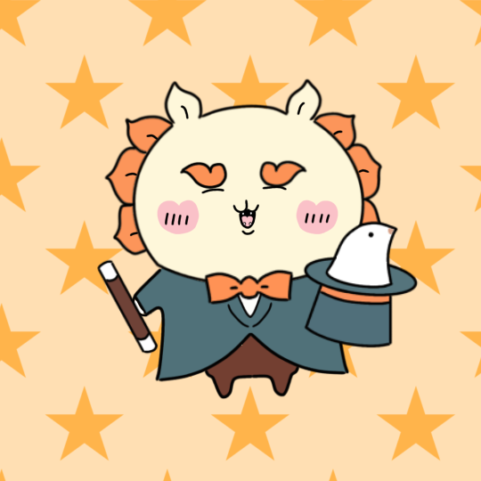 マジシャンと化したシーサーちゃんのイラスト