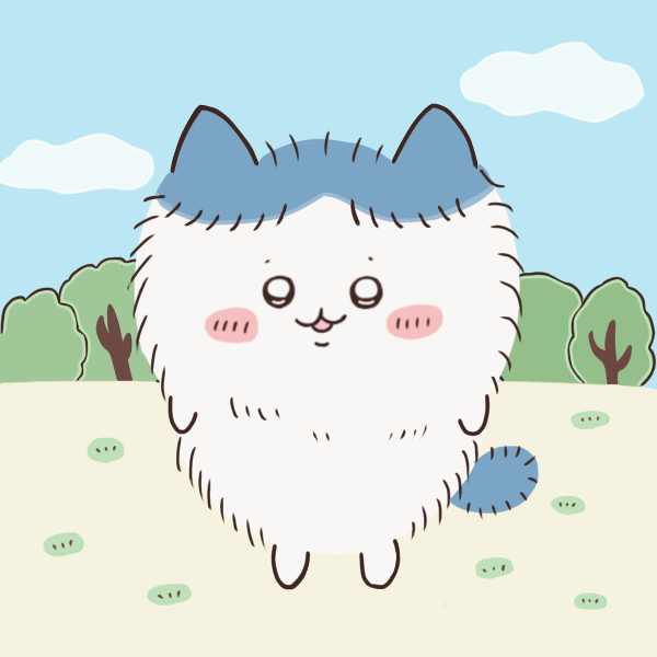 毛が伸びてしまったハチワレの画像