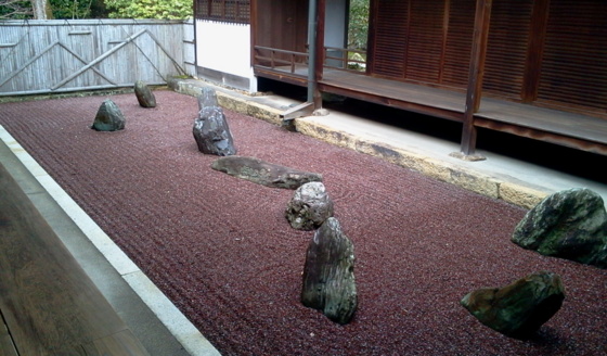 木版画 「 東福寺石庭 」清水遠流