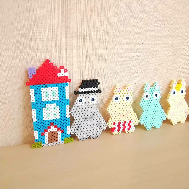 アイロンビーズで ムーミン Mi Yu のアイロンビーズアトリエ Perlerbeads Design