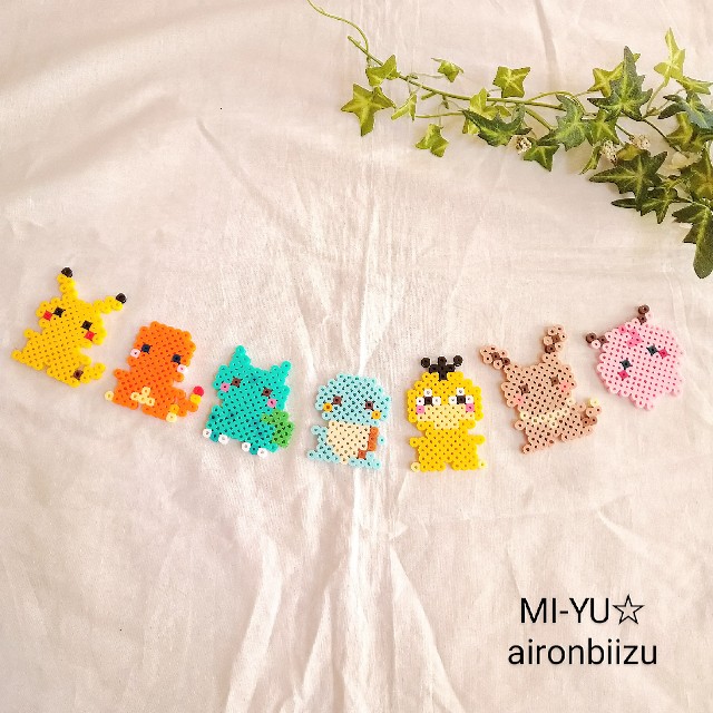 アイロンビーズ図案 ポケットモンスター イーブイ Mi Yu のアイロンビーズアトリエ Perlerbeads Design
