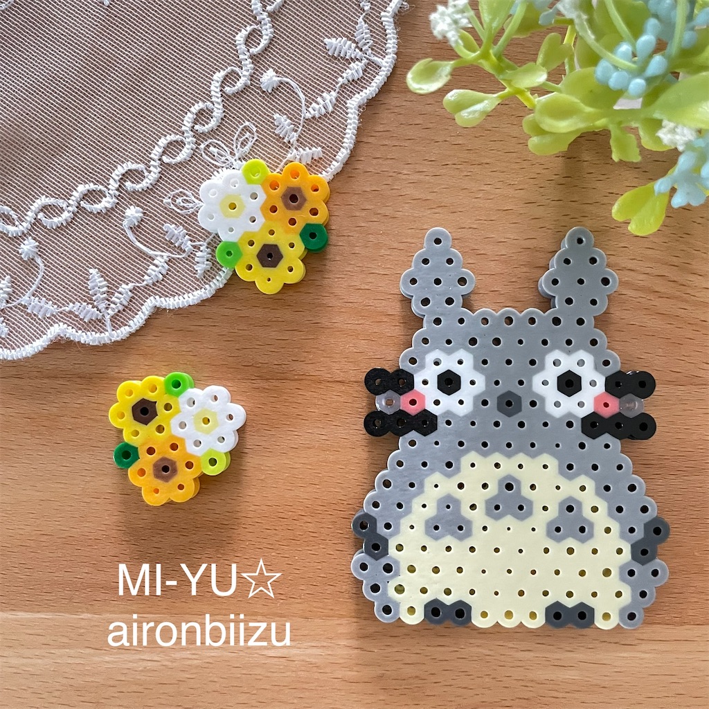 アイロンビーズアート ジブリ カルシファー カオナシ トトロ