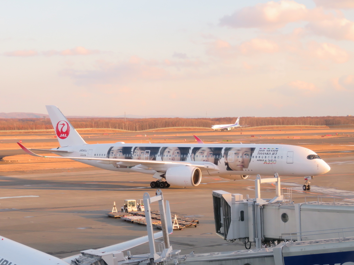 なんと「嵐ジェット」に遭遇！北の大地新千歳空港で飛行機
