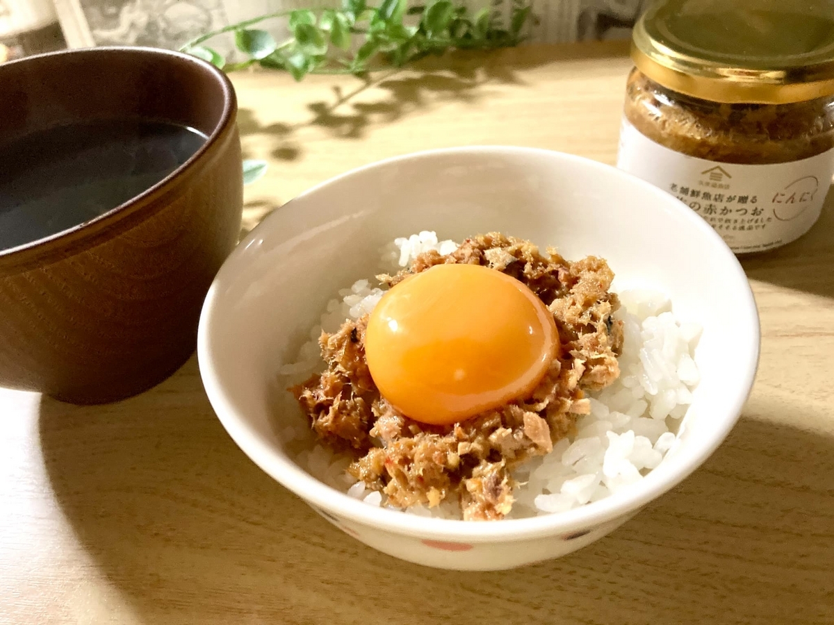 久世福商店「土佐の赤かつお にんにく」お取り寄せして食べて