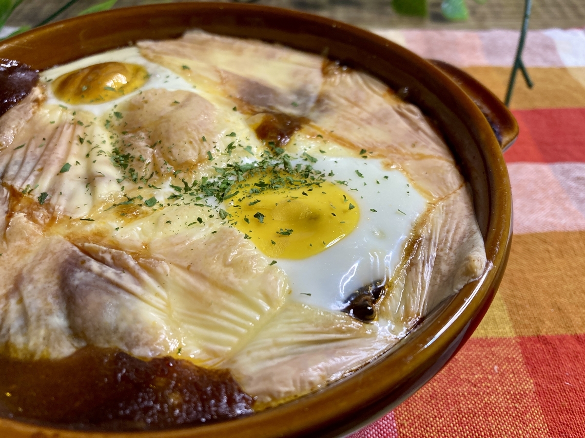 市販品をつっこんで焼くだけ！味つけ包丁不要簡単ポテサラカレー