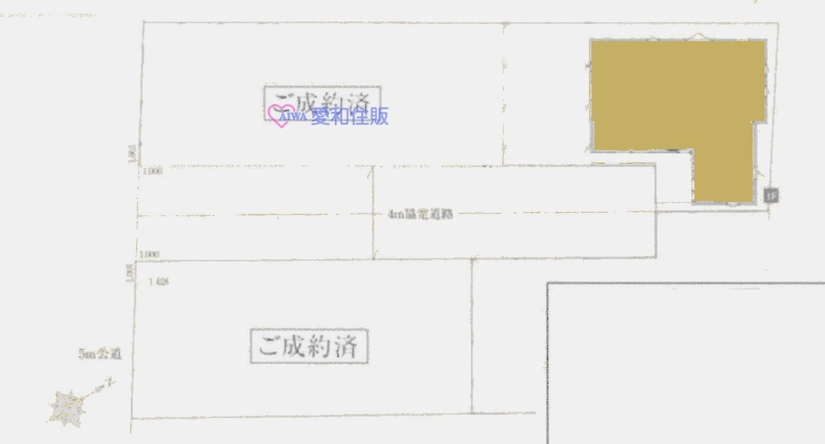 鶴ヶ島市鶴ヶ丘新築一戸建て建売分譲物件の地形図