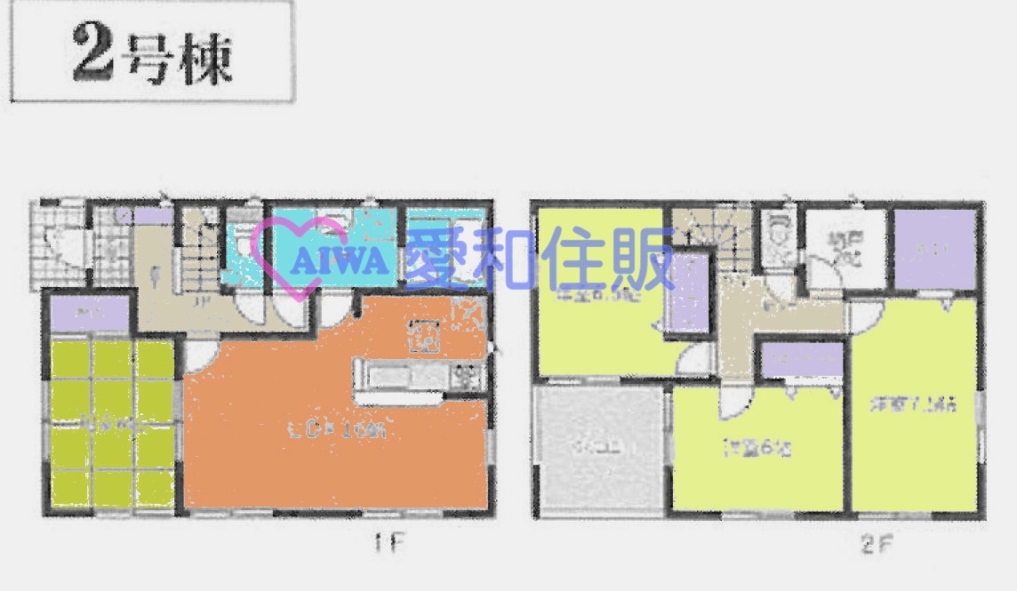 熊谷市久下3丁目新築一戸建て建売分譲住宅2号棟の間取り