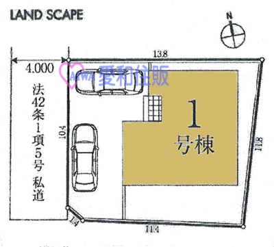 川越市藤倉新築一戸建て建売分譲住宅の区画図