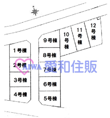 川越市小仙波町２丁目新築一戸建て建売分譲住宅の区画図