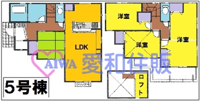 川越市小仙波町２丁目新築一戸建て建売分譲住宅の5号棟間取り