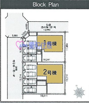 熊谷市河原町新築一戸建て建売分譲住宅の区画図