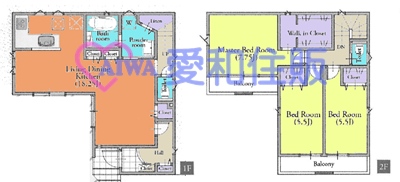 鶴ヶ島市上広谷新築一戸建て建売分譲住宅の間取り図