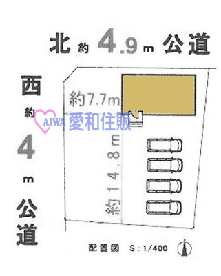 川島町角泉新築一戸建て建売分譲住宅の区画図