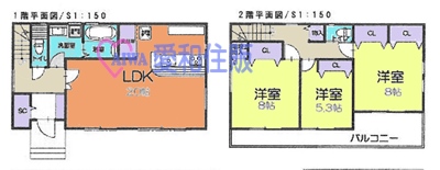 川島町角泉新築一戸建て建売分譲住宅の間取り図